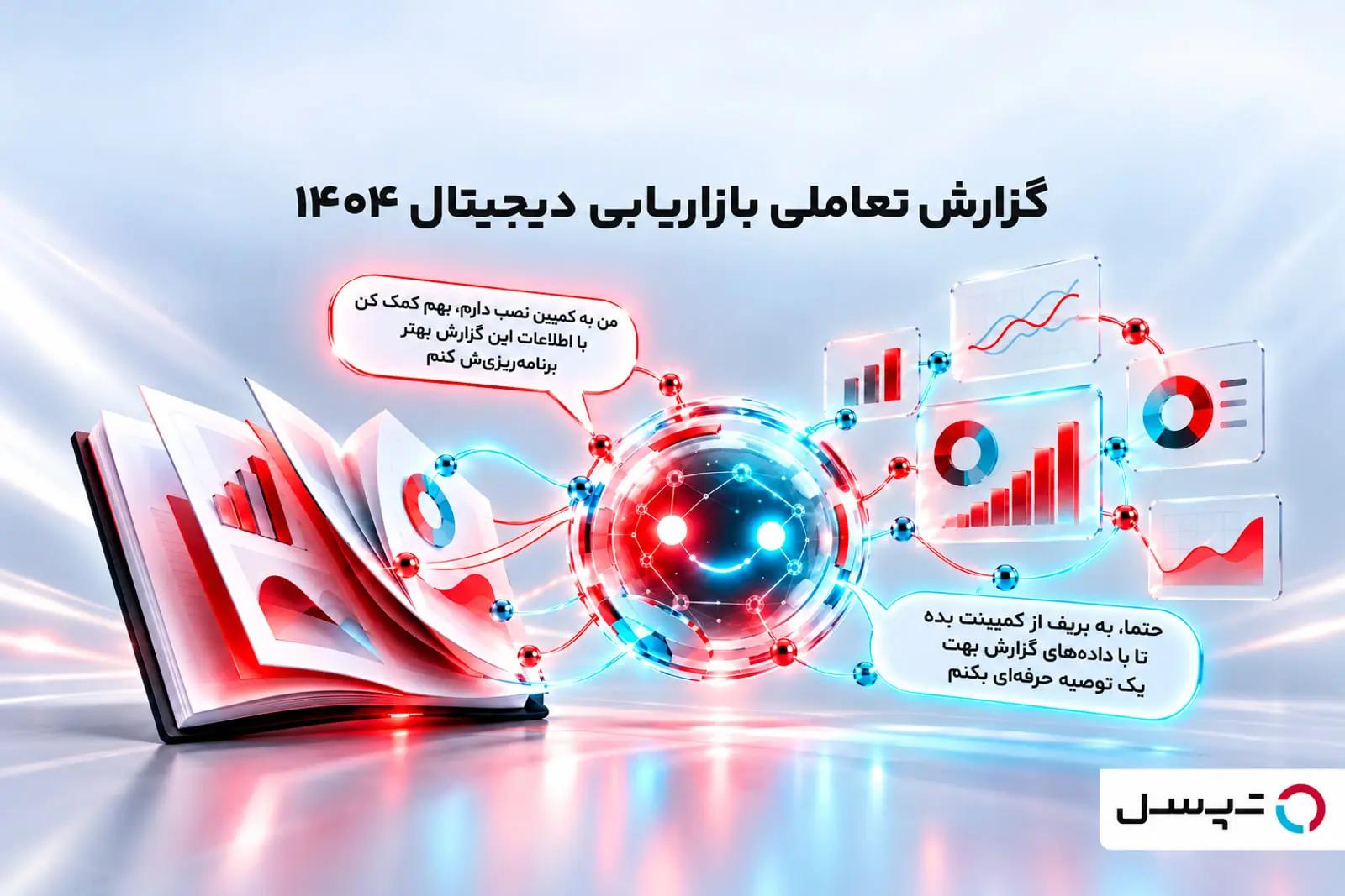 گزارش تعاملی بازاریابی دیجیتال ۱۴۰۴؛ وقتی داده به‌جای صفحه، از مسیر سوال پیدا می‌شود