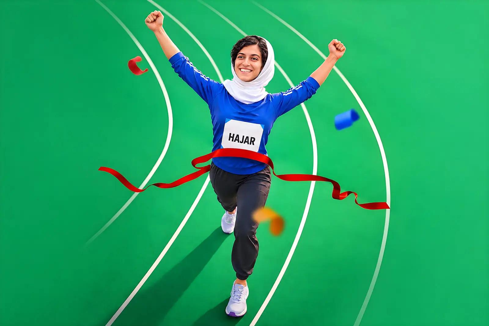 هاجر صفرزاده در مسیر افتخارآفرینی؛ همراهی اسنپ تا خط پایان