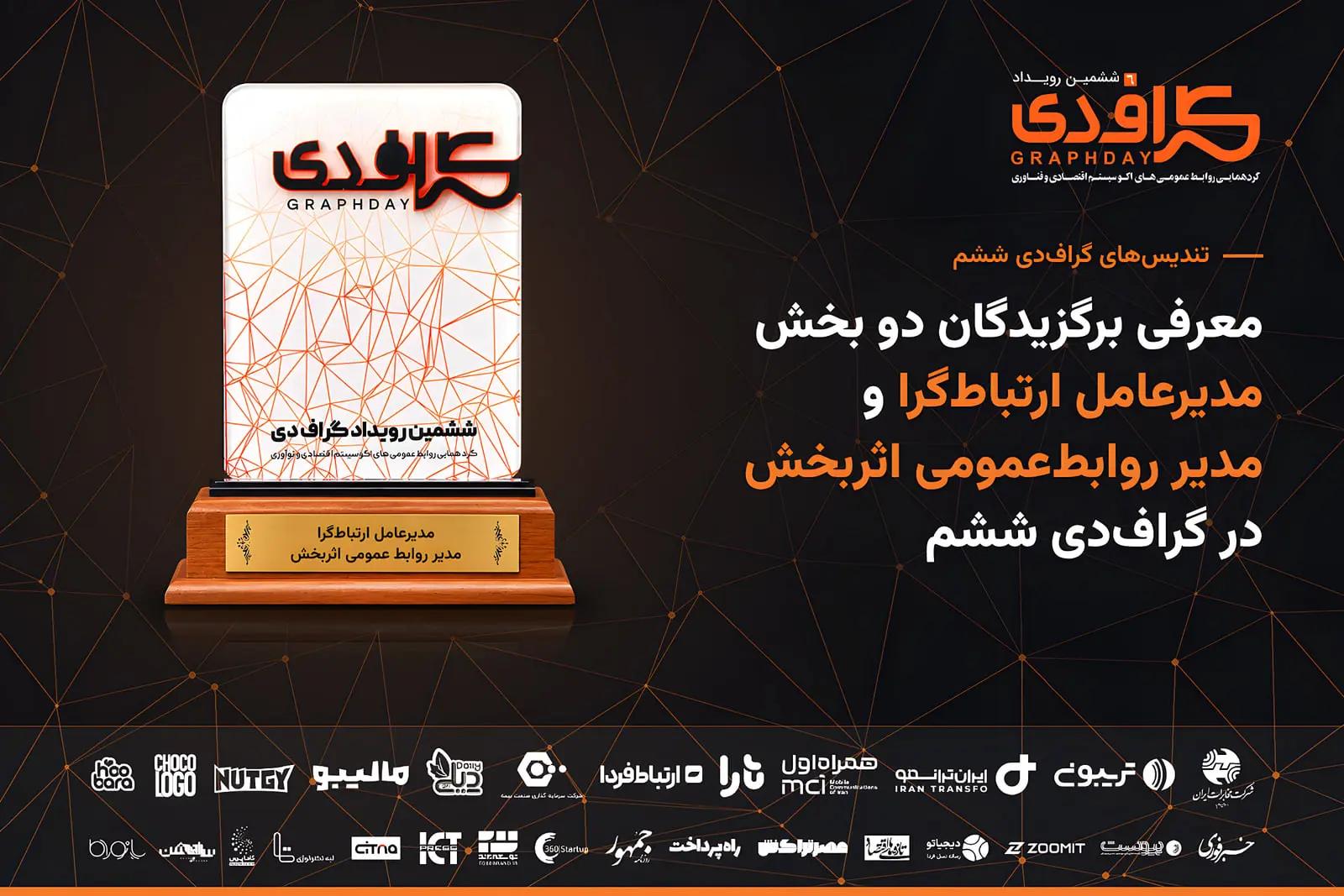 برگزیدگان دو بخش «مدیرعامل ارتباط‌گرا» و «مدیر روابط‌عمومی اثربخش» در گراف‌دی ششم معرفی شدند
